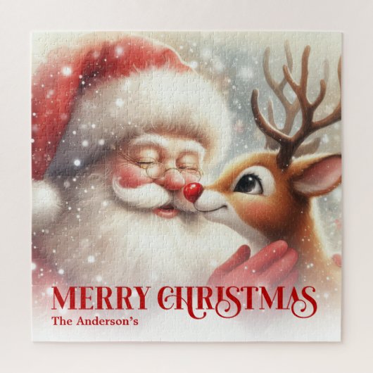 Santa Rudolph Custom Holiday Magic Puzzle for Kids Legpuzzel (Verticaal)