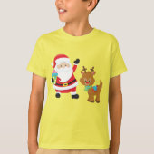 santa Rudolph de rode-neus rendieren kerst T-shirt (Voorkant)