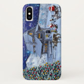 Santa Rudolph Elf met Sled Case-Mate iPhone Case (Achterkant)