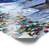 Santa Rudolph Elf met Sled Foto Afdruk (Hoek)