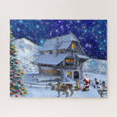 Santa Rudolph Elf met Sled Legpuzzel (Horizontaal)