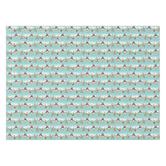 Santa, Rudolph en Snowman Tafelkleed (Voorkant (Horizontaal))