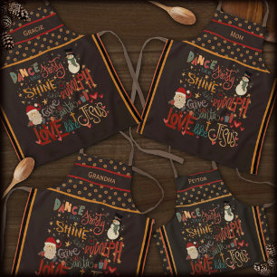 Santa Rudolph Frosty Jesus Custom Inspirivity Schort