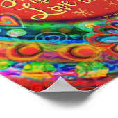 Santa Rudolph Frosty Jezus Kerstmis Inspirativitei Poster (Hoek)