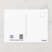 Santa & Rudolph Funny Cartoon Cust. Briefkaart (Achterkant)