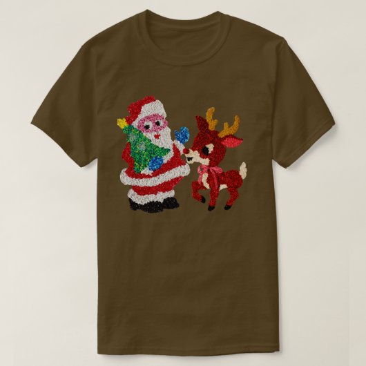 Santa Rudolph gesmolten plastic T-shirt (Design voorkant)