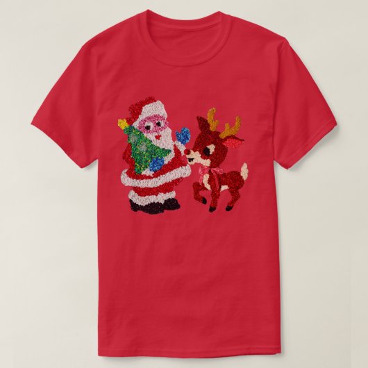 Santa Rudolph gesmolten plastic T-shirt (Design voorkant)