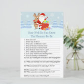 Santa, Rudolph, hoe goed ken je baby shower? (Staand voorkant)