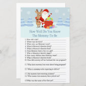 Santa, Rudolph, hoe goed ken je baby shower? (Voorkant / Achterkant)