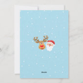 Santa & Rudolph Kerstmis Kaart (Achterkant)