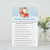 Santa, Rudolph Nursery Rhyme Quiz baby shower game (Staand voorkant)