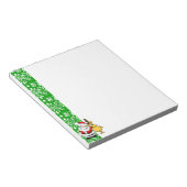 Santa & Rudolph op Green Background Notitieblok (Schuin)