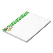 Santa & Rudolph op Green Background Notitieblok (Linkerzijde)