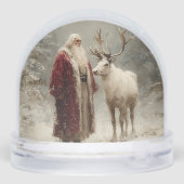 Santa & Rudolph Sneeuwbol (Achterkant)