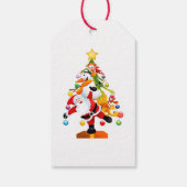Santa, Rudolph, Snowman en Elf Cadeaulabel (Achterkant)