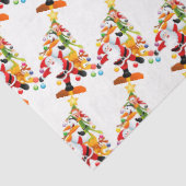 Santa, Rudolph, Snowman en Elf Tissuepapier (Detail)