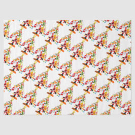 Santa, Rudolph, Snowman en Elf Tissuepapier