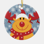 SANTA RUDOLPH XMAS KERAMISCH ORNAMENT (Voorkant)