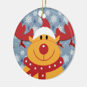 SANTA RUDOLPH XMAS KERAMISCH ORNAMENT (Links)