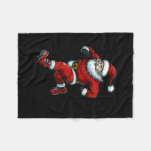 Santa Running Cross Country Xc Runner Christmas Xm Fleece Deken (Voorkant (Horizontaal))