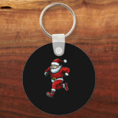Santa Running Cross Country Xc Runner Christmas Xm Sleutelhanger (Voorkant)