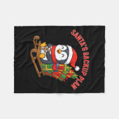 Santa’s Backup Plan Cute Penguin Christmas Design Fleece Deken (Voorkant (Horizontaal))