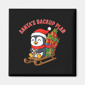 Santa’s Backup Plan Cute Penguin Christmas Design Magneet (Voorkant)