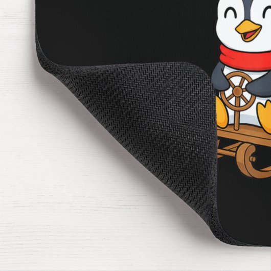 Santa’s Backup Plan Cute Penguin Christmas Design  Muismat (Hoek)