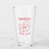 Santa’s Brew Crew Christmas Beer Glas (Voorkant)