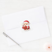 “Santa’s Coffee Break” – Cute Christmas Sticker (Envelop)