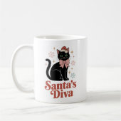 Santa’s Diva Cute Christmas Cat for Her Koffiemok (Links)
