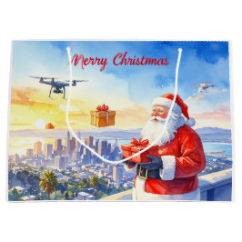 Santa’s Drone Delivery Working on Christmas  Groot Cadeauzakje