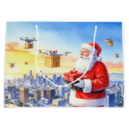 Santa’s Drone Delivery Working on Christmas  Groot Cadeauzakje