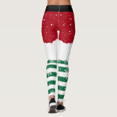 Santa’s Elf Christmas– Festive Holiday Snow Design Leggings (Achterkant)