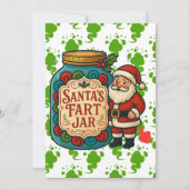 Santa’s Fart Jar Hilarious Christmas Feestdagenkaart (Voorkant)