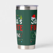 Santa’s Favorite Nurse Geïsoleerde Drinkbeker (Links)