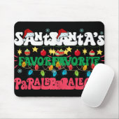 Santa S Favorite Paralegal Funny Santa Xmas Light  Muismat (Met muis)