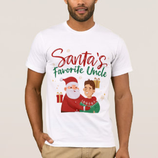 Santa’s Favorite Uncle | Cute Family Christmas Des T-shirt