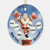 Santa’s Festive Chimney Ornament (Links)