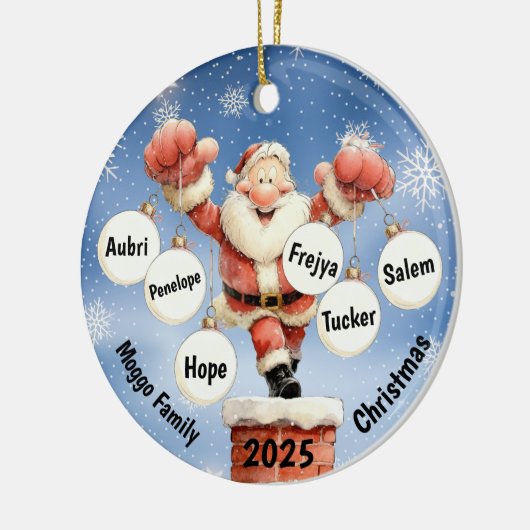 Santa’s Festive Chimney Ornament (Links)