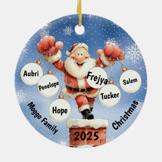 Santa’s Festive Chimney Ornament (Achterkant)