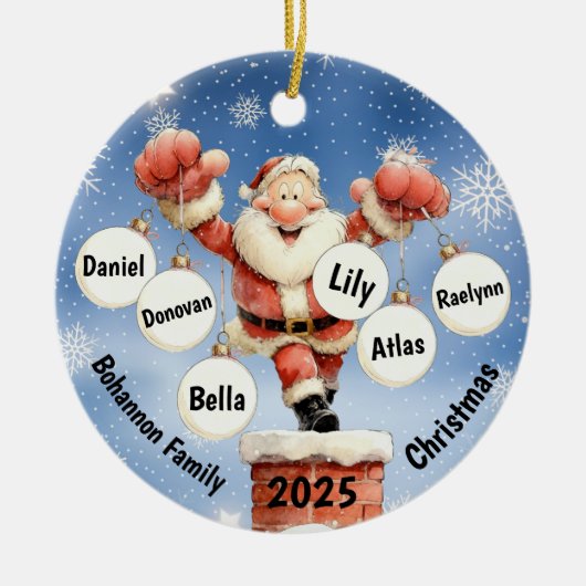 Santa’s Festive Chimney Ornament (Voorkant)