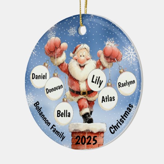 Santa’s Festive Chimney Ornament (Links)