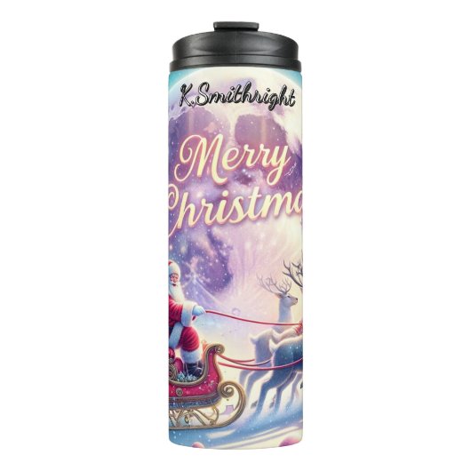 Santa’s Galactic Gift Ride Thermosbeker (Voorkant)