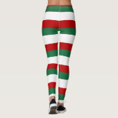 Santa’s Helper Elf • Red, Green & White Christmas Leggings (Achterkant)