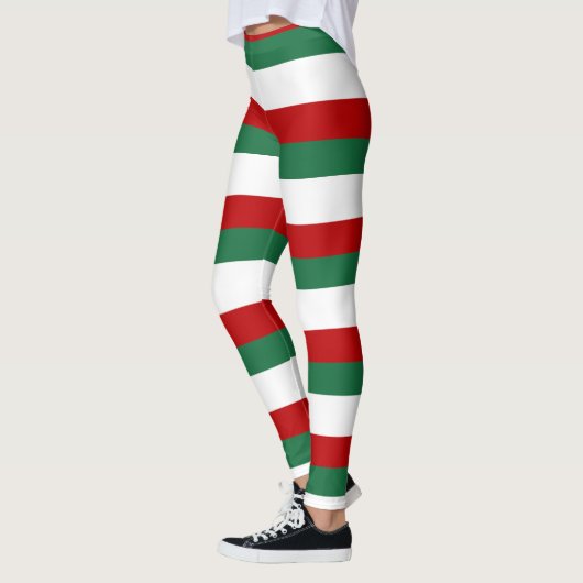 Santa’s Helper Elf • Red, Green & White Christmas Leggings (Links)