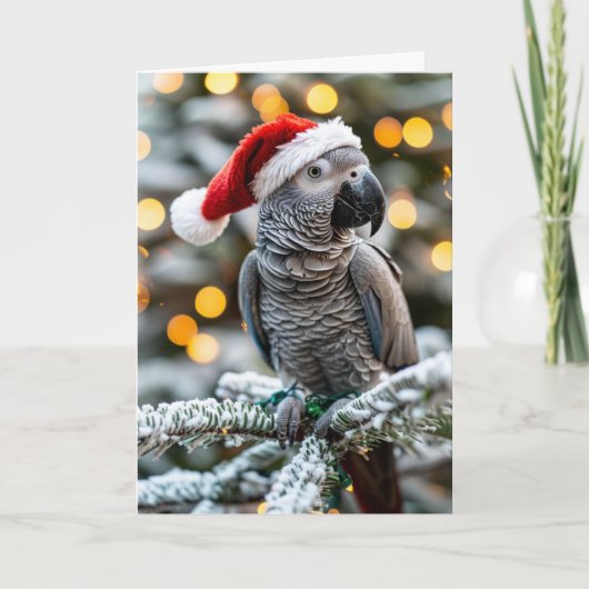 Santa’s Little African Grey Helper  Kaart (Voorkant)