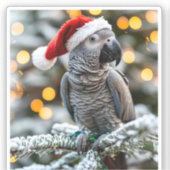 Santa’s Little African Grey Helper  Sticker (Voorkant)