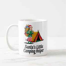 Santa’s Little Camping Helper Christmas Design Koffiemok