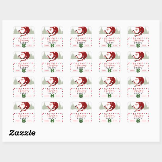 Santa’s Little Cozy Mood  Vierkante Sticker (Vel)